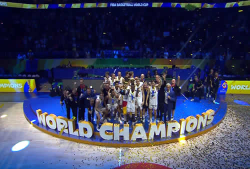 Alemania celebra la victoria del mundial de baloncesto